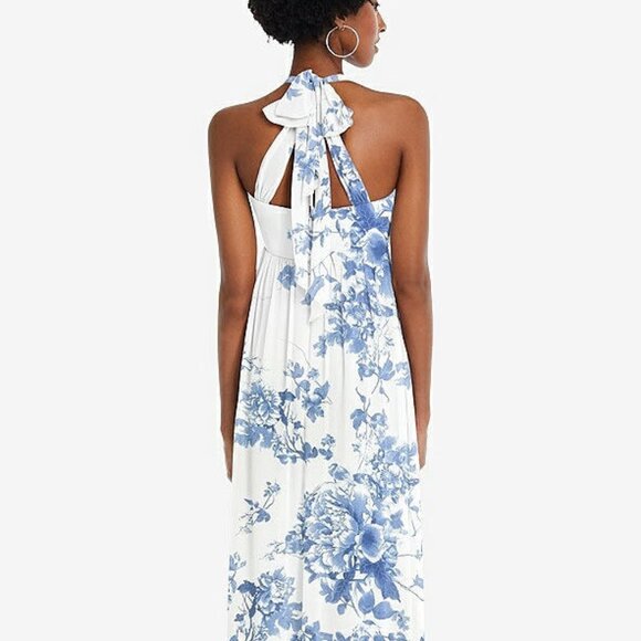 After Six 1564..Convertible Tie-Shoulder Empire Waist Dress...Cottage Rose..Sz M - Picture 7 of 10